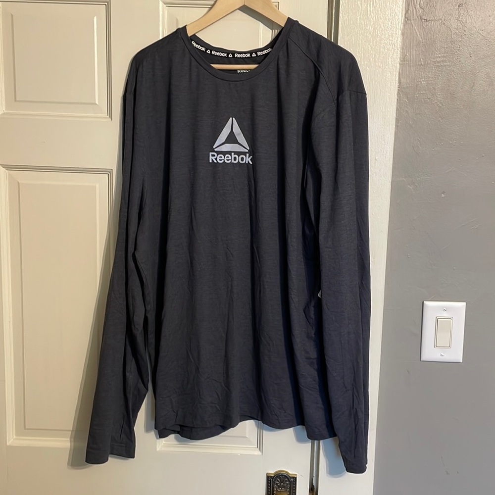 3XL blue Reebok long sleeve T